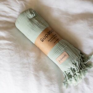 Supasoft Sage Green Beach Towel Throw